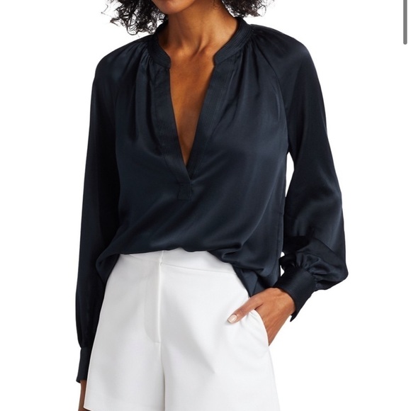 JOIE Rinah B Top in deep blue NWT size small long sleeves - Picture 1 of 10
